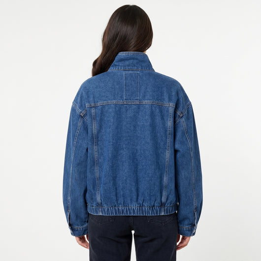 Obsidia Denim Bomber - 02-back-view